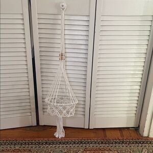 White Macrame Plant Hanger